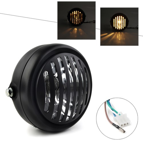 Black motorcycle grill - 6.5",